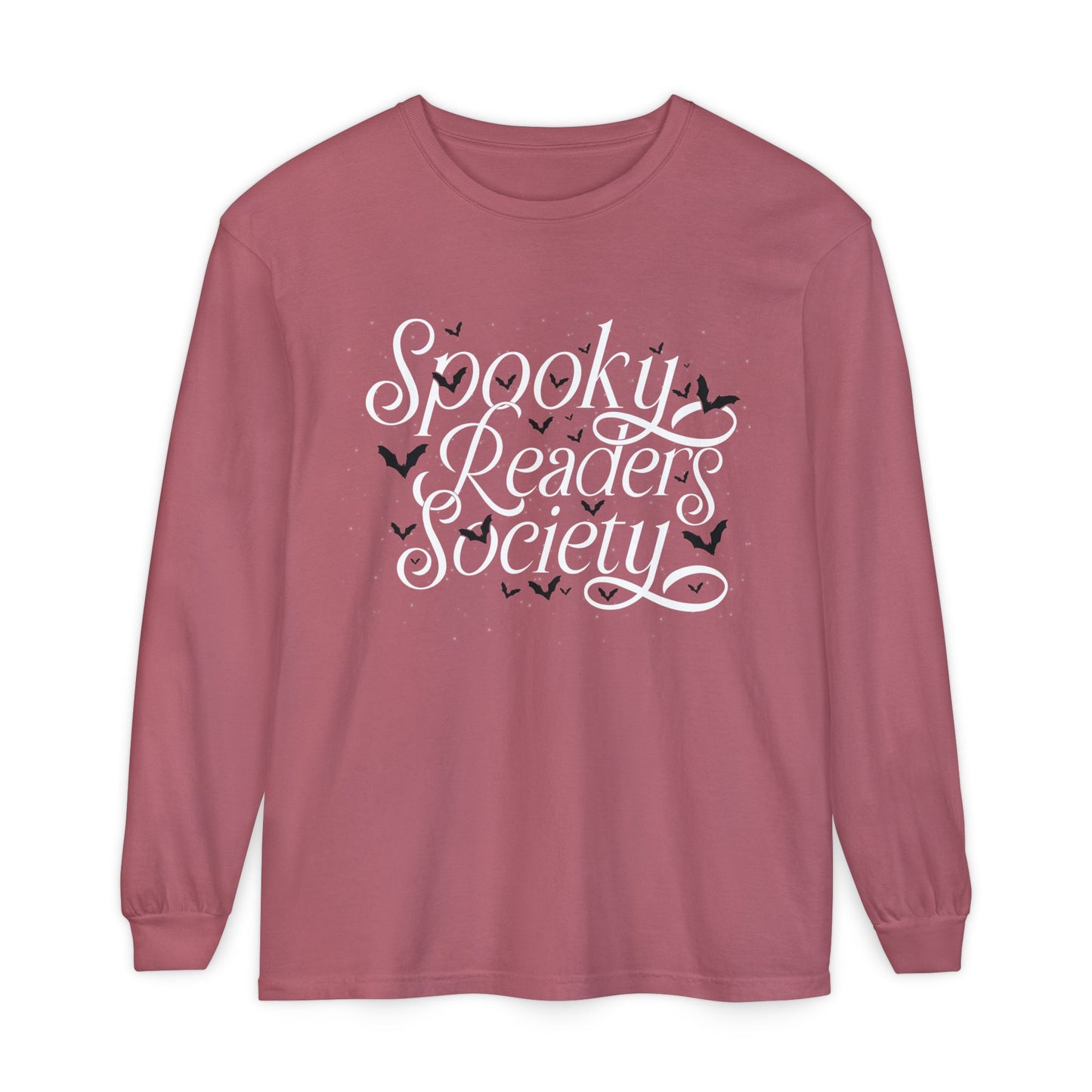 Spooky Readers Society Comfort Colors Long Sleeve T-Shirt