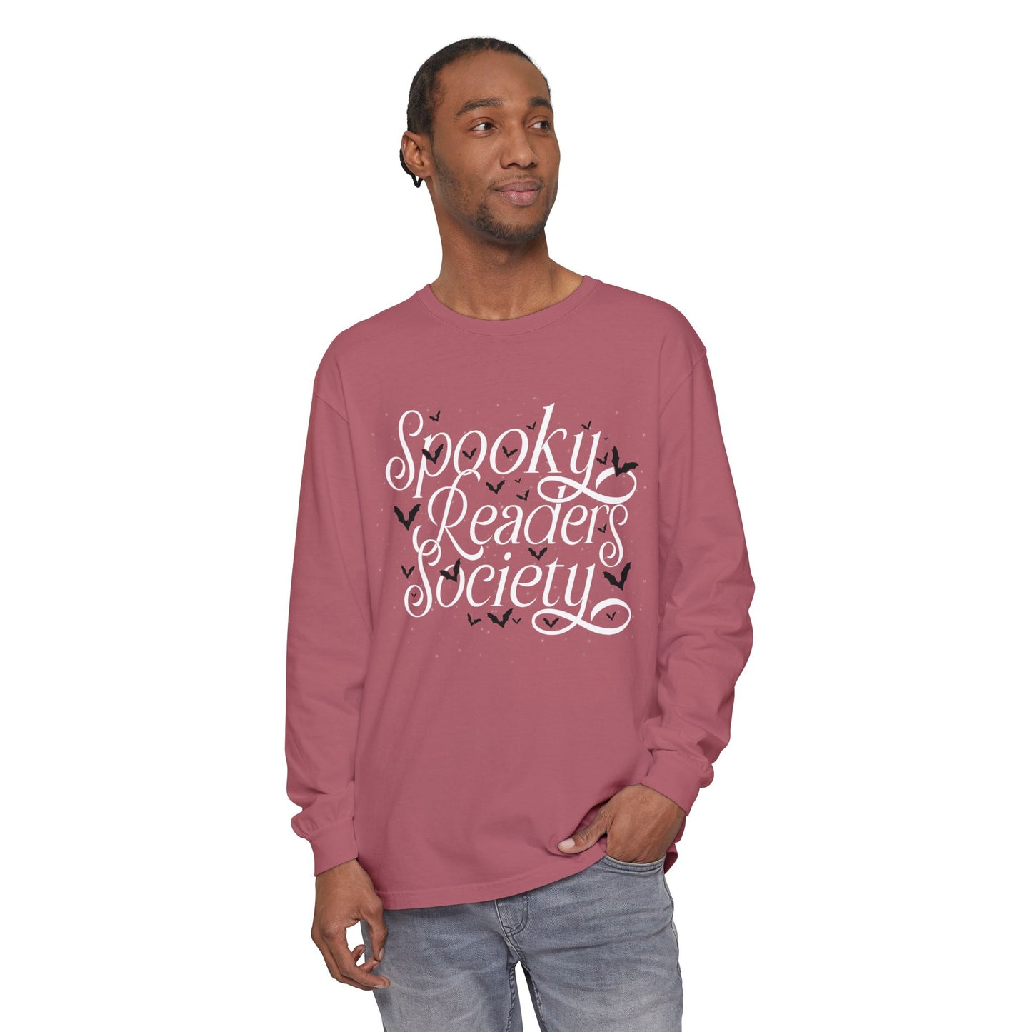 Spooky Readers Society Comfort Colors Long Sleeve T-Shirt