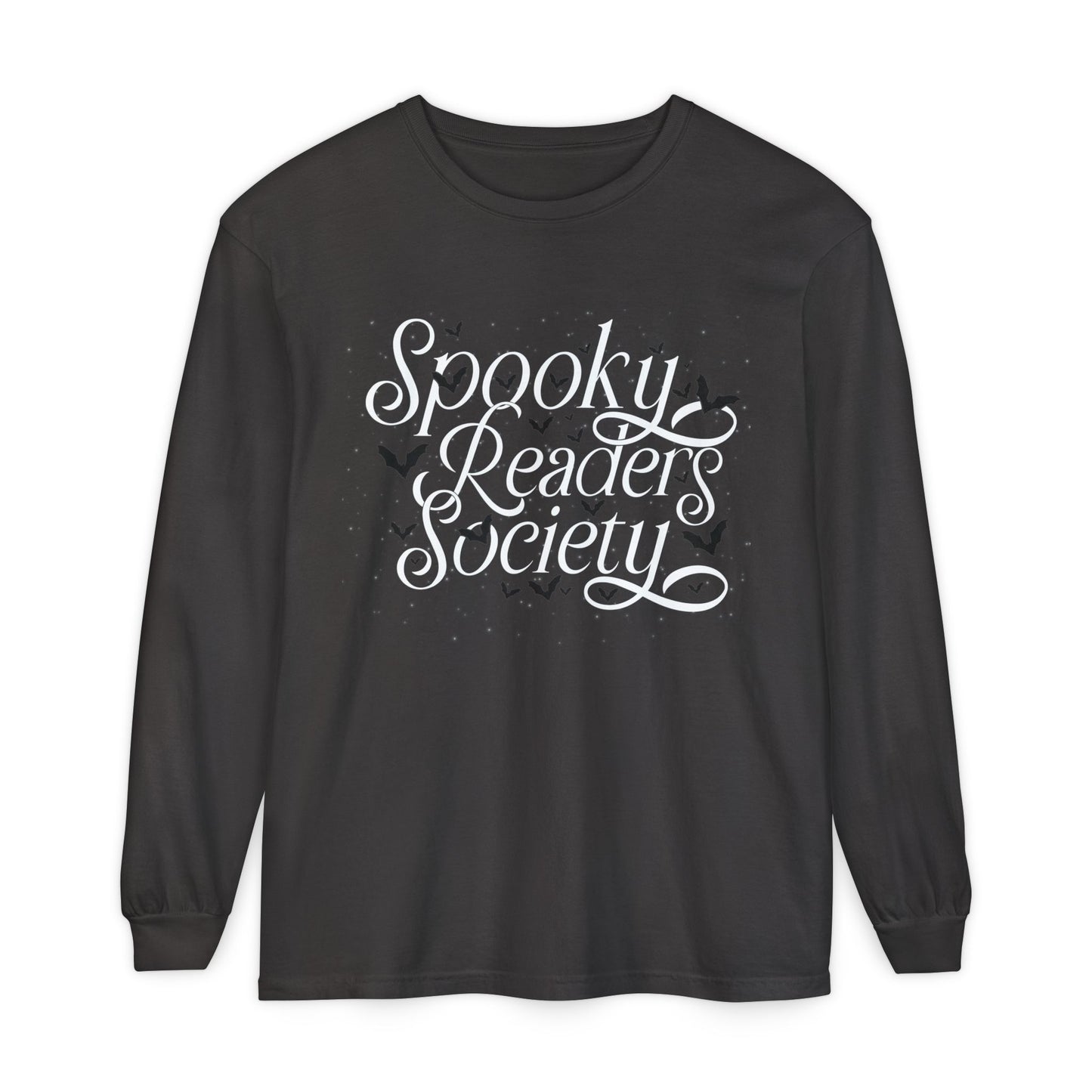 Spooky Readers Society Comfort Colors Long Sleeve T-Shirt