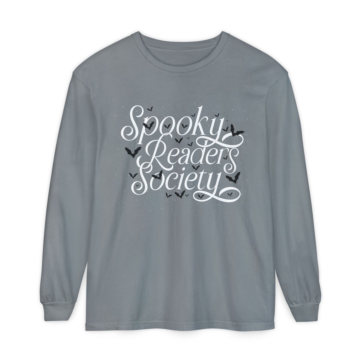 Spooky Readers Society Comfort Colors Long Sleeve T-Shirt