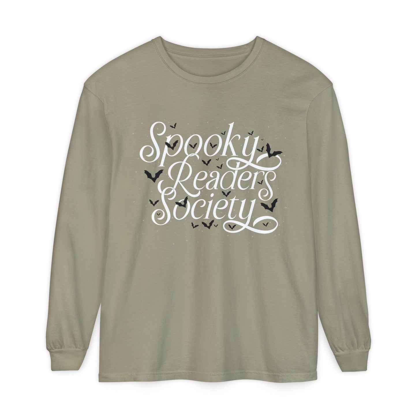 Spooky Readers Society Comfort Colors Long Sleeve T-Shirt
