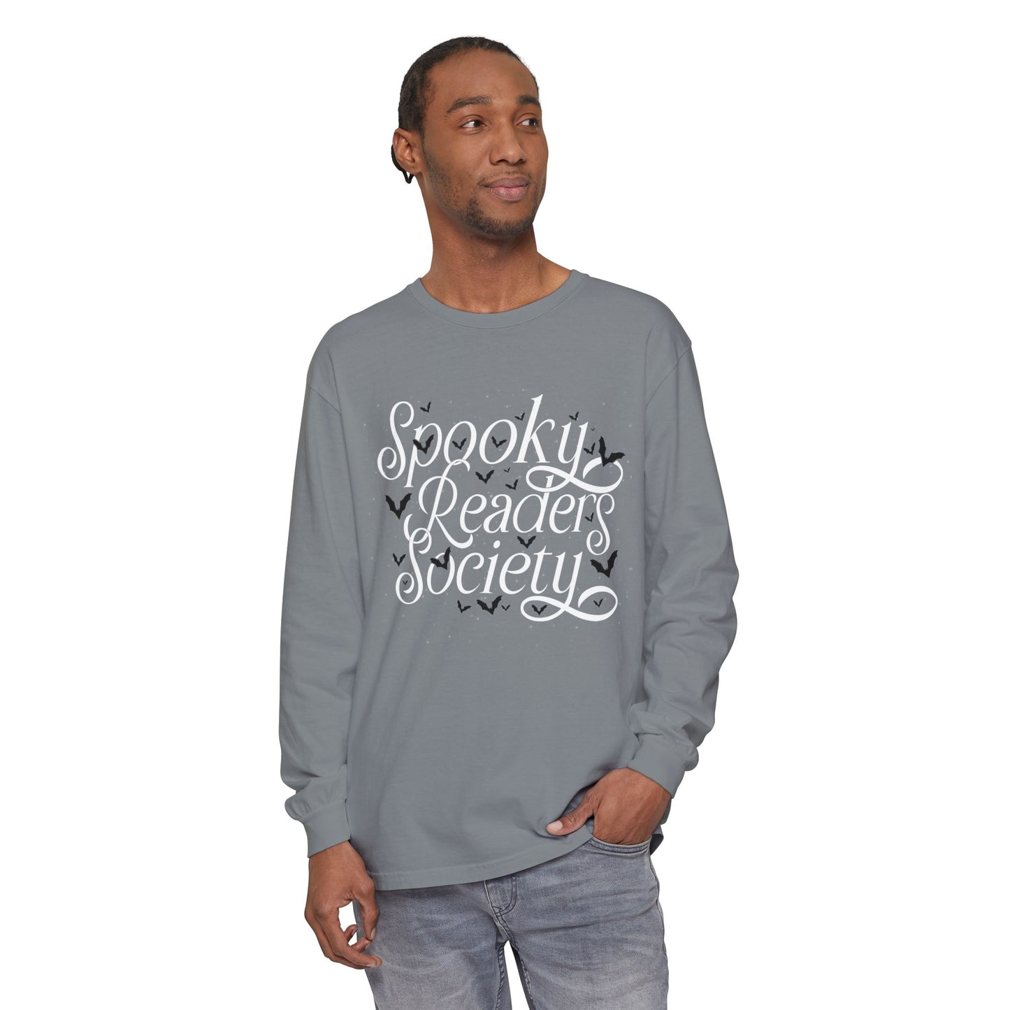 Spooky Readers Society Comfort Colors Long Sleeve T-Shirt