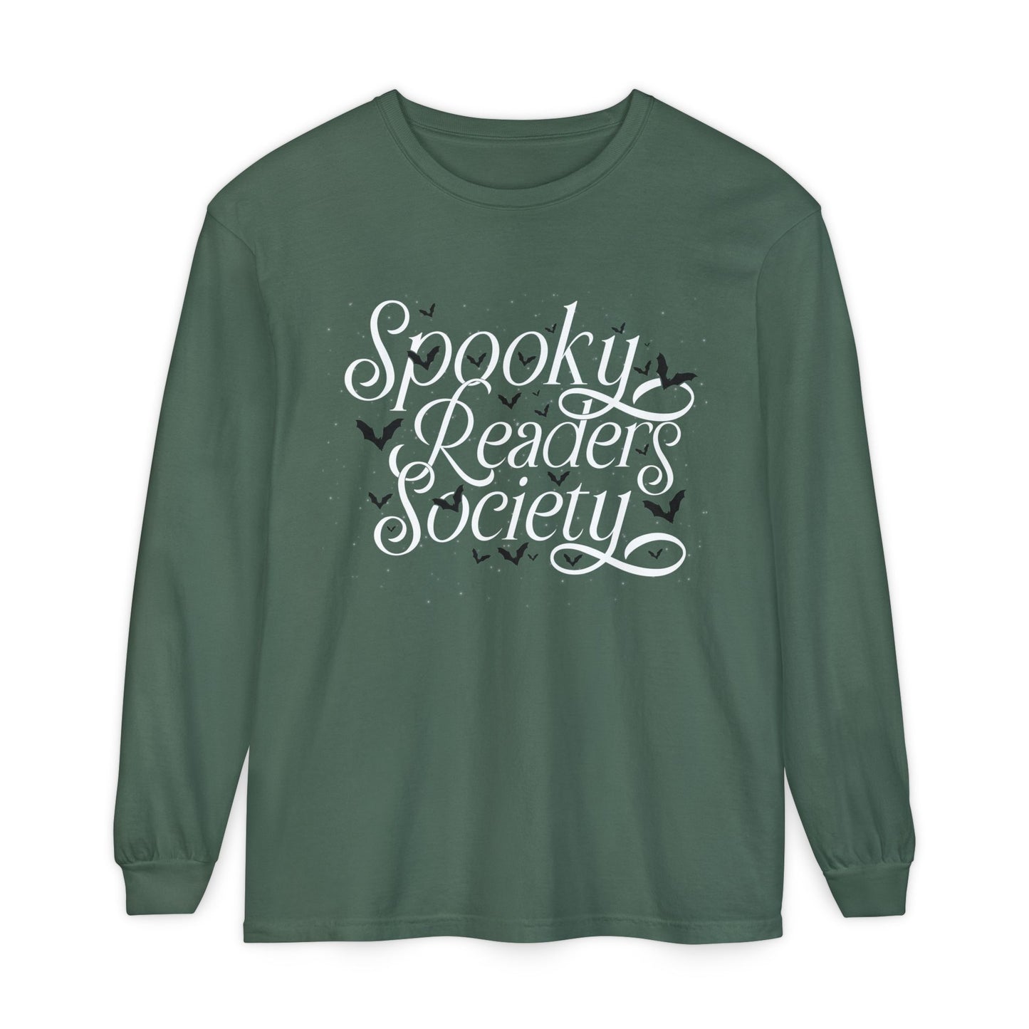 Spooky Readers Society Comfort Colors Long Sleeve T-Shirt