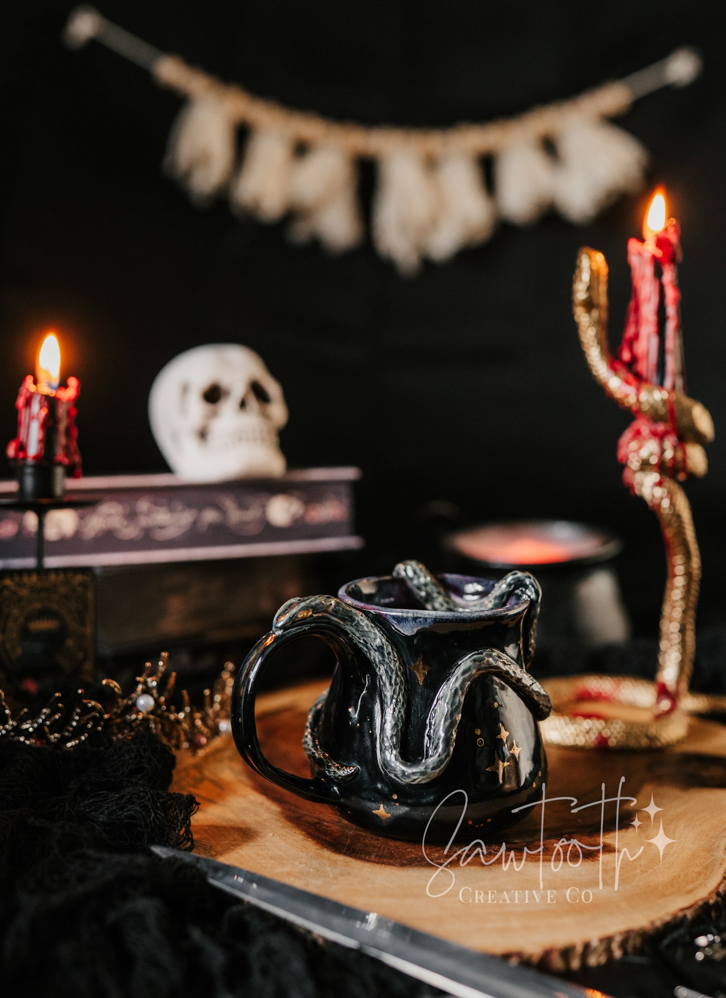 24k Gold Snake Mug - Large