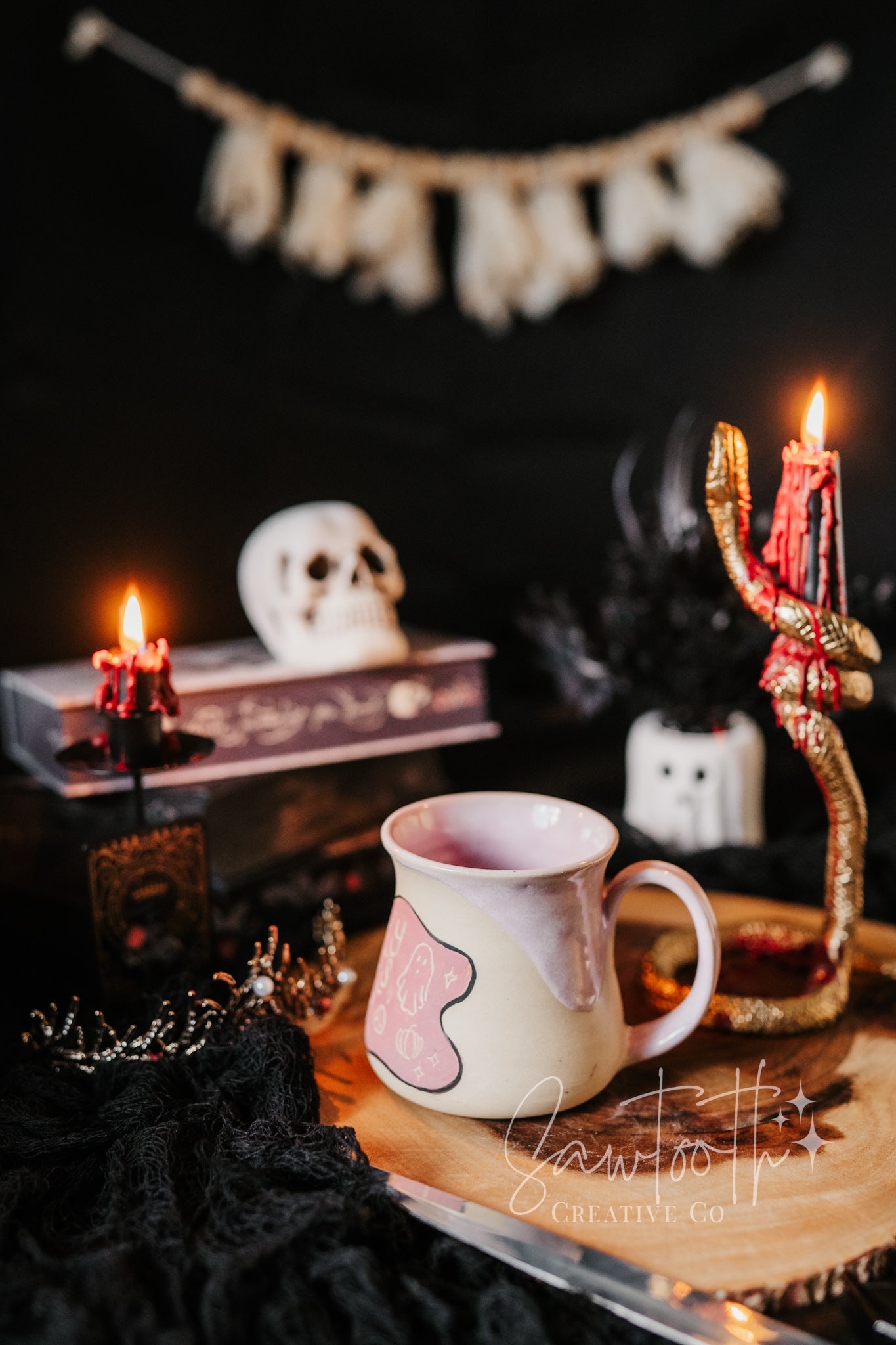 Spooky Readers Society Pink Mug - Large