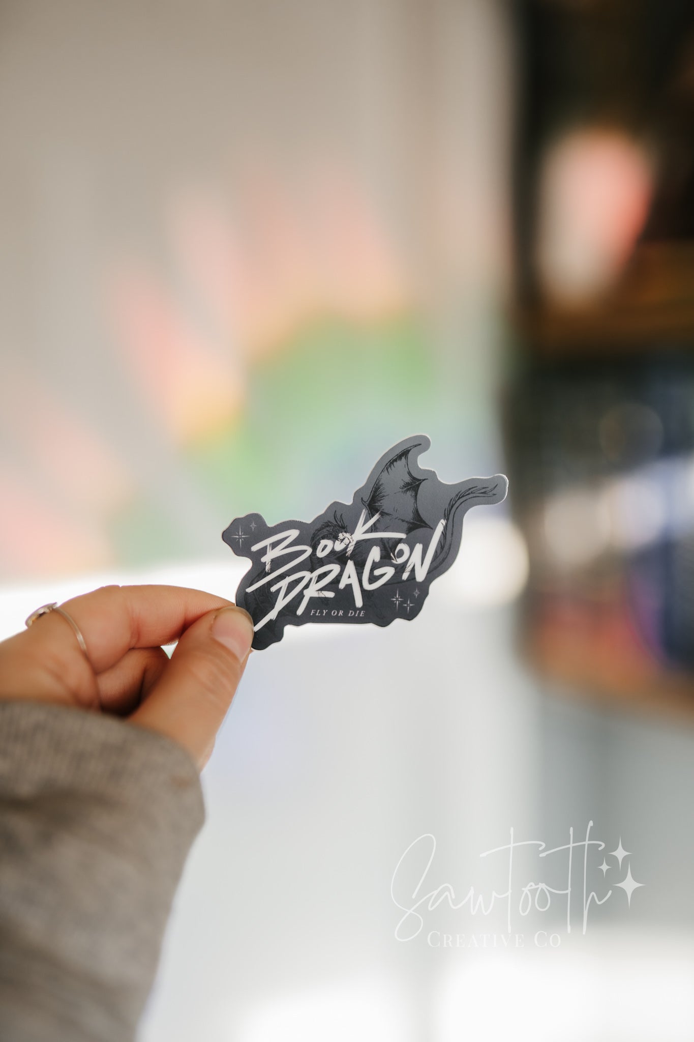 Book Dragon Sticker
