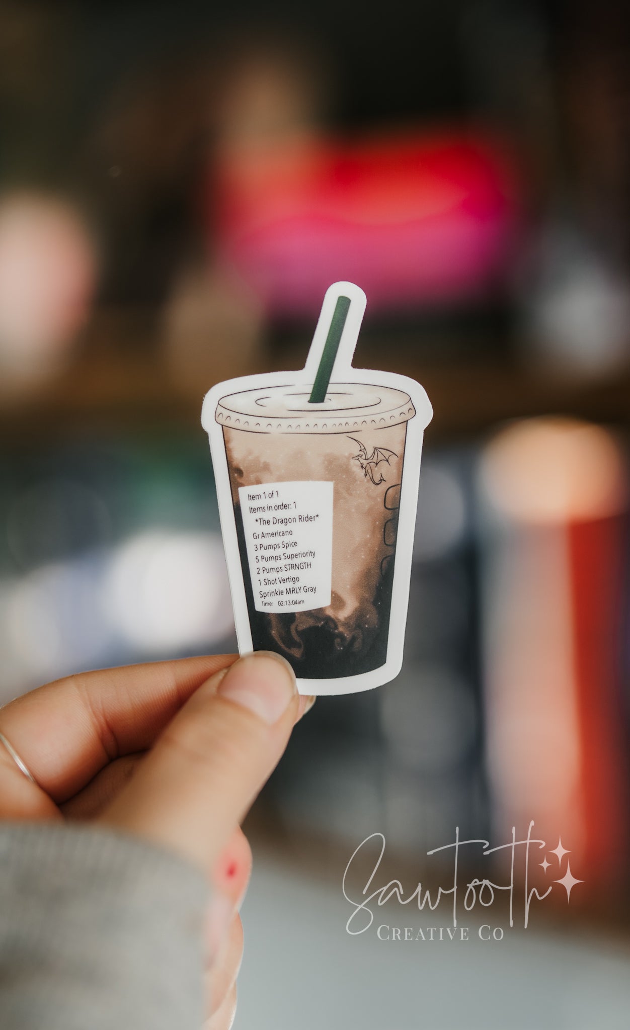 Dragon Rider Coffee Sticker