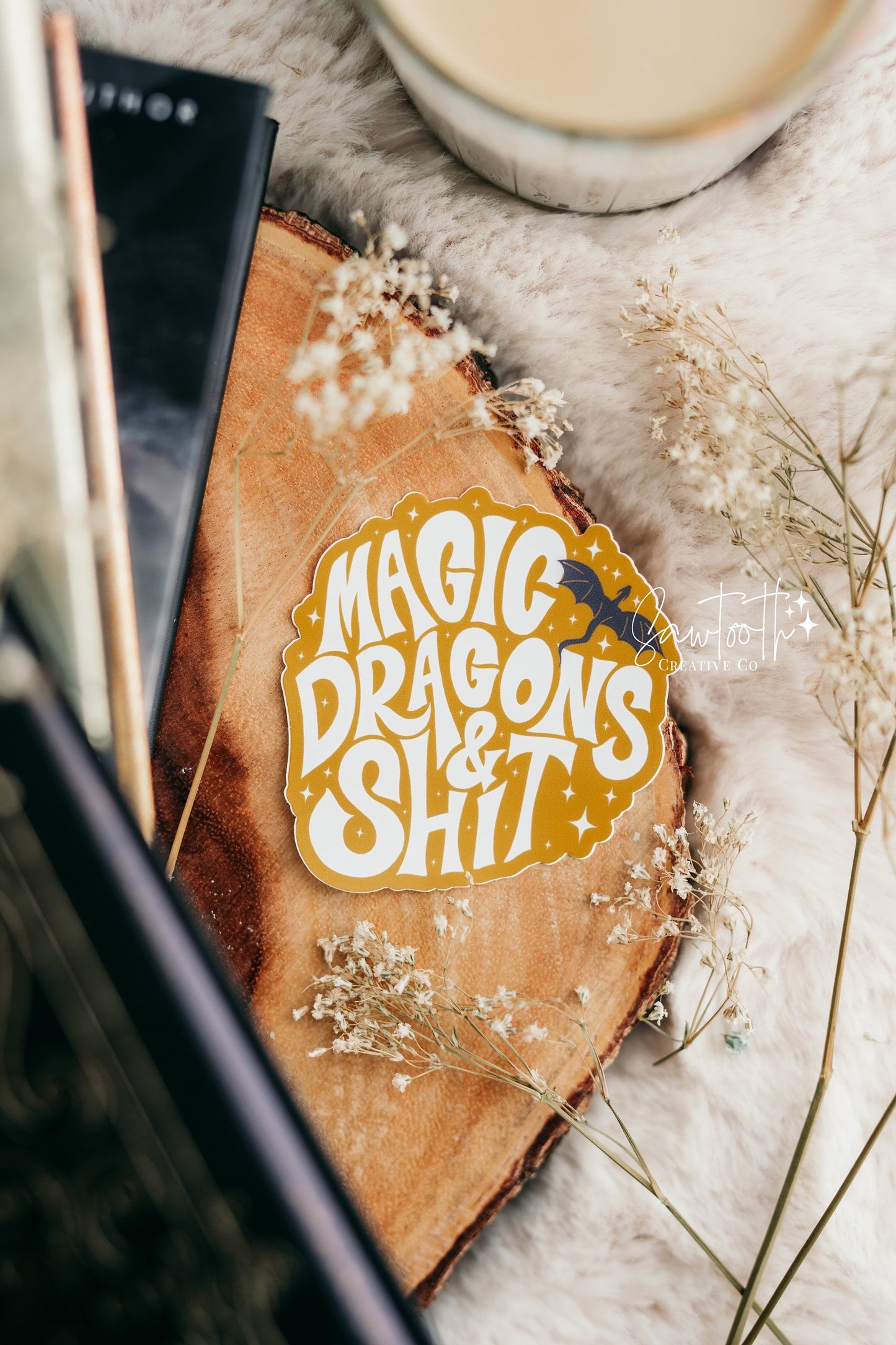 Magic, Dragons, & Shit Sticker