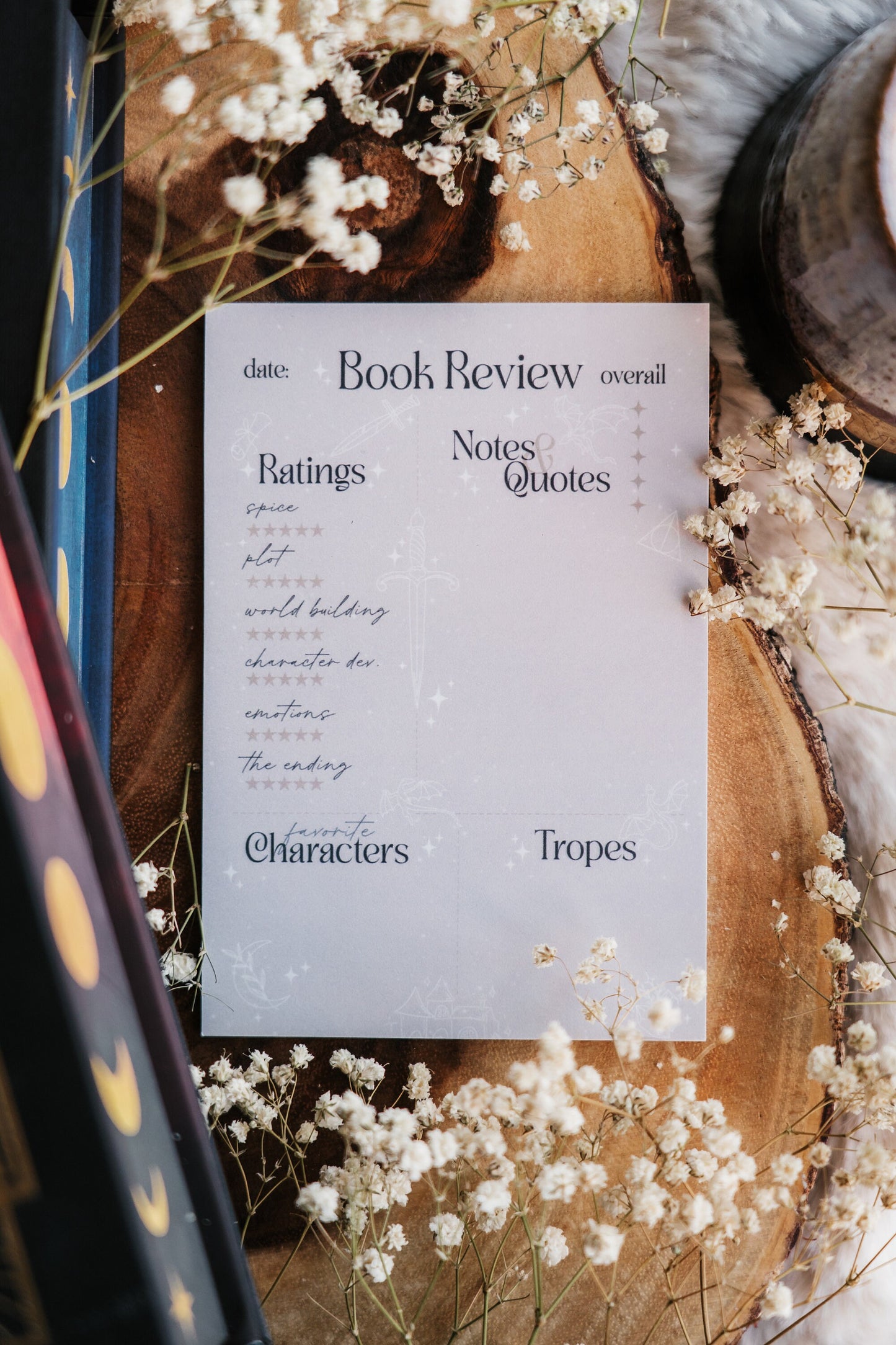 Book Review Sticky Notepad | Bookish Sticky Notes | Bookish Stationary | Post-it Notes | Bullet Journal | Book Club Notes