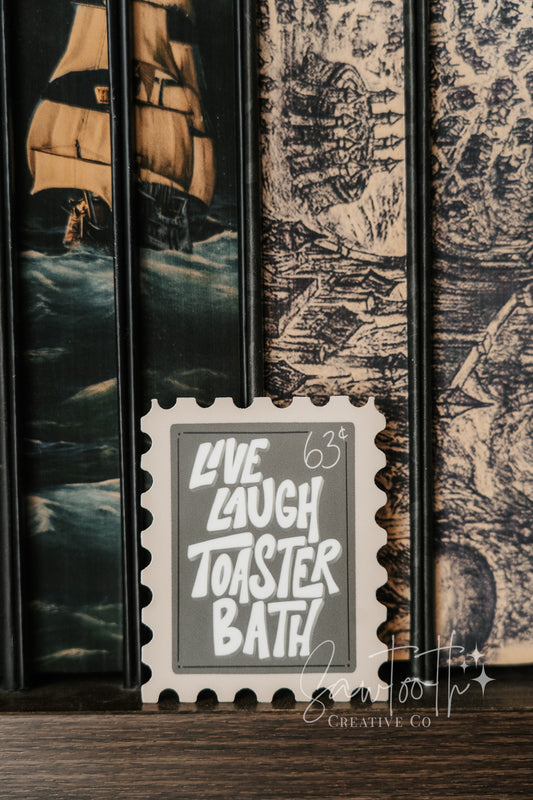 Live, Laugh, Toaster Bath Sticker