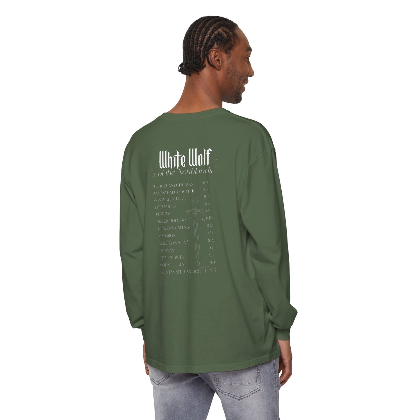 White Wolf World Tour Comfort Colors Long Sleeve T-Shirt