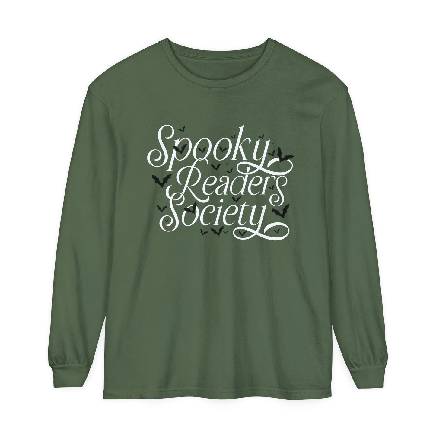 Spooky Readers Society Comfort Colors Long Sleeve T-Shirt