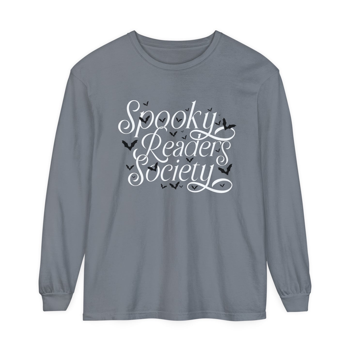 Spooky Readers Society Comfort Colors Long Sleeve T-Shirt