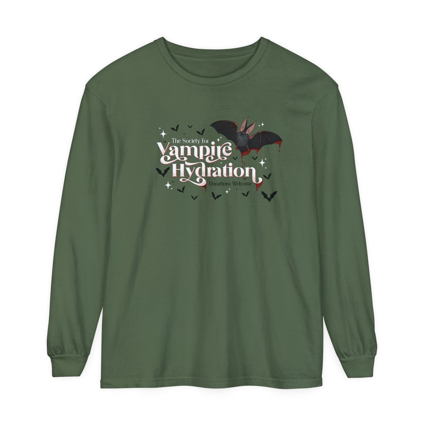 The Society for Vampire Hydration Comfort Colors Long Sleeve T-Shirt