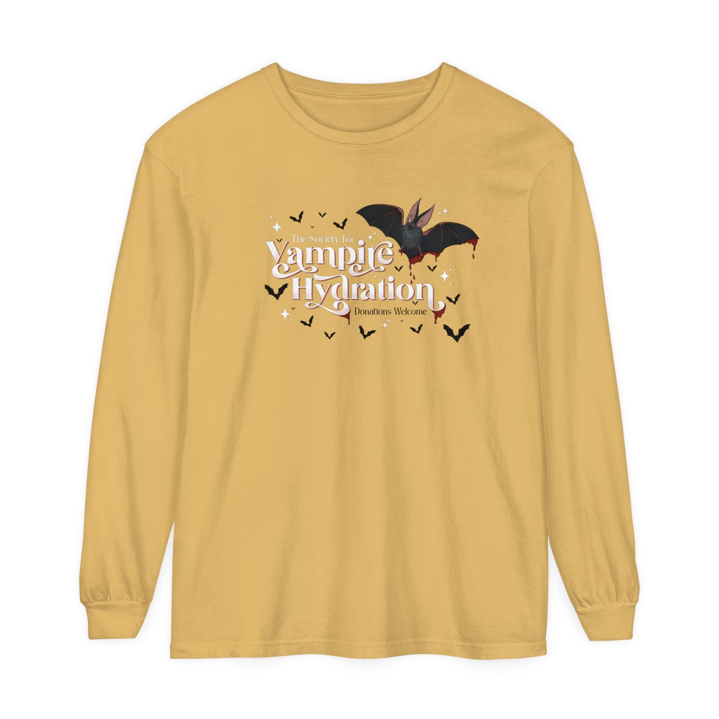 The Society for Vampire Hydration Comfort Colors Long Sleeve T-Shirt