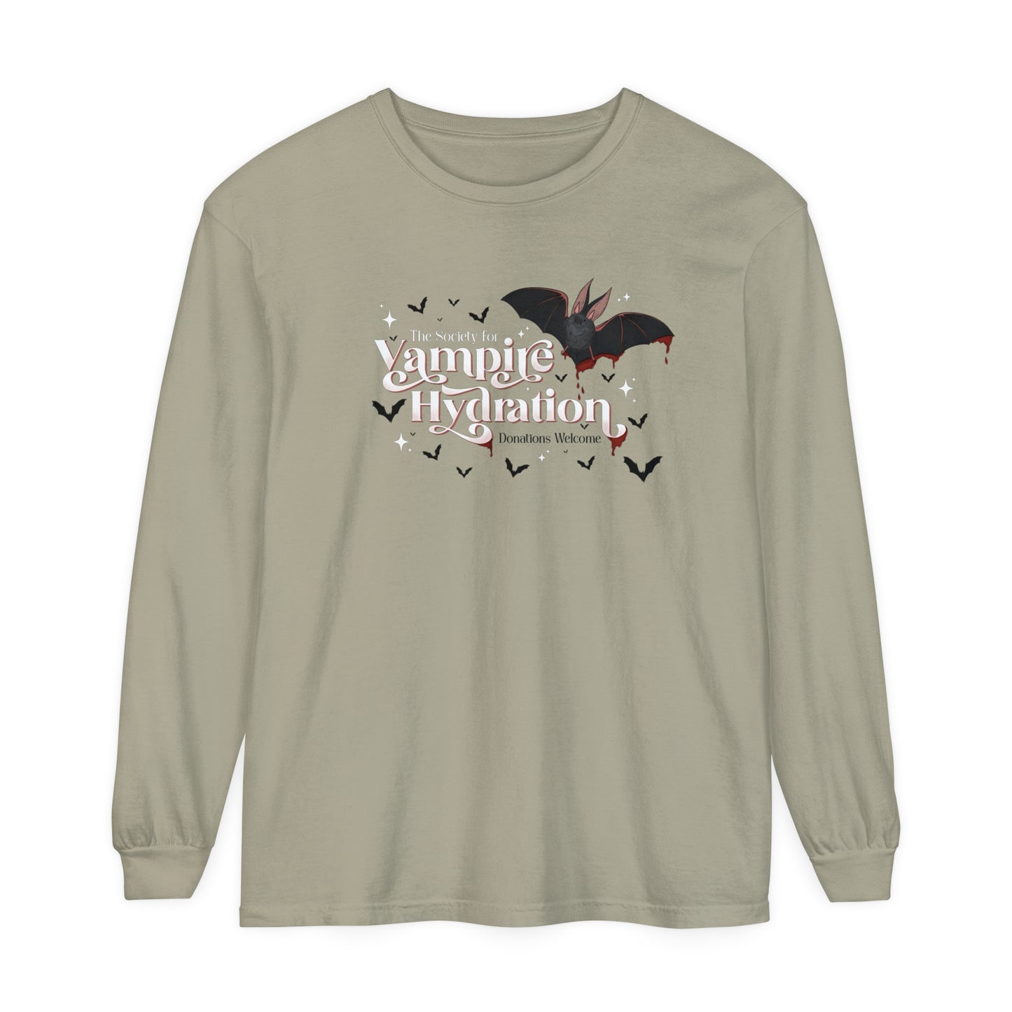 The Society for Vampire Hydration Comfort Colors Long Sleeve T-Shirt