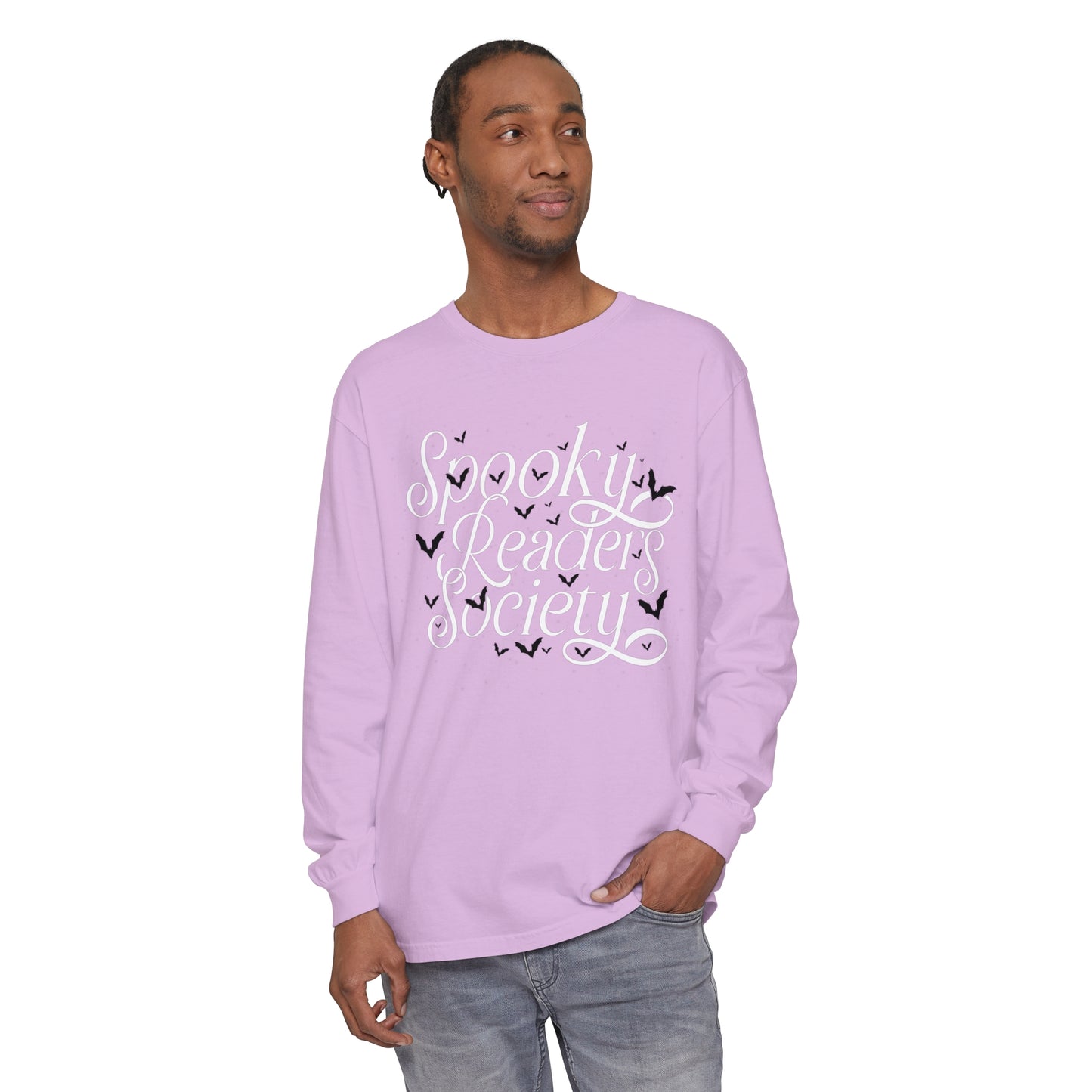 Spooky Readers Society Comfort Colors Long Sleeve T-Shirt