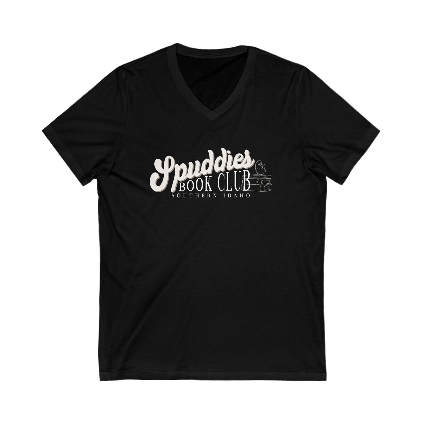 Spuddies Book Club Short Sleeve V-Neck Tee