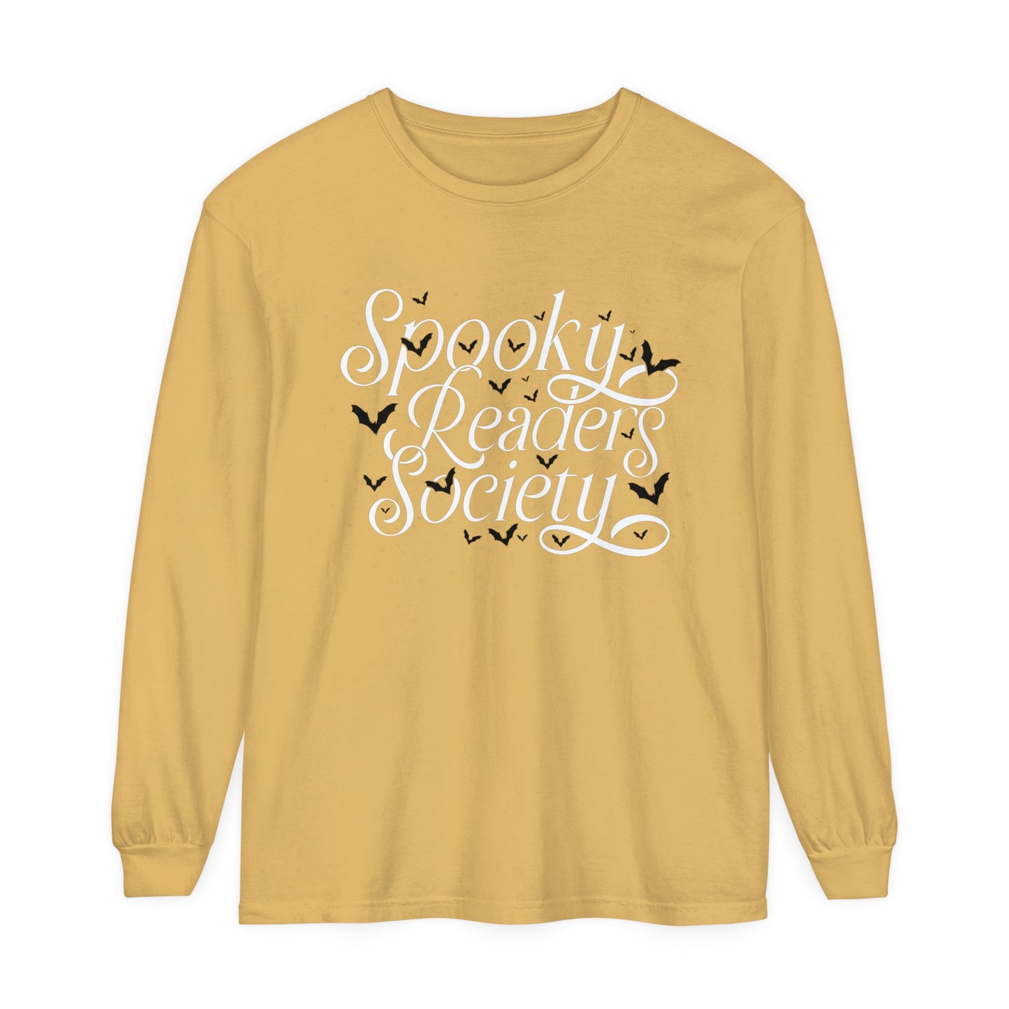 Spooky Readers Society Comfort Colors Long Sleeve T-Shirt