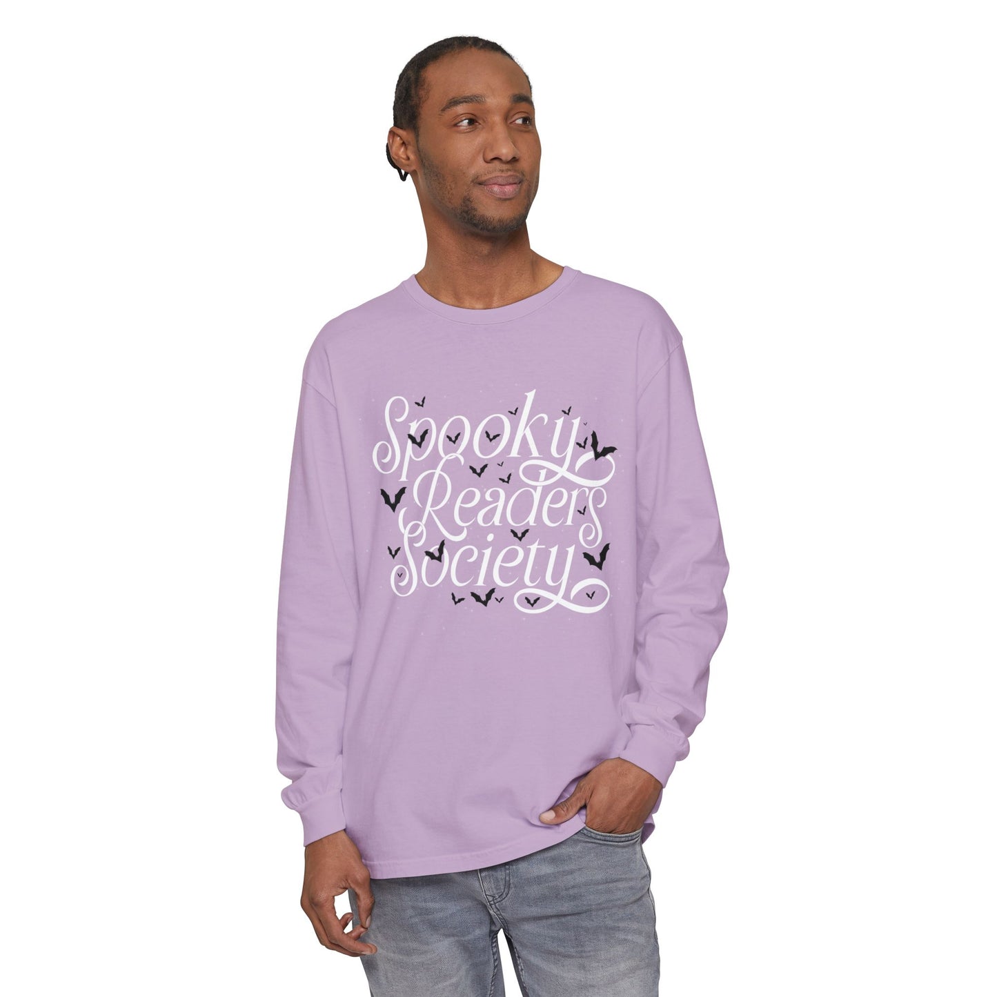 Spooky Readers Society Comfort Colors Long Sleeve T-Shirt