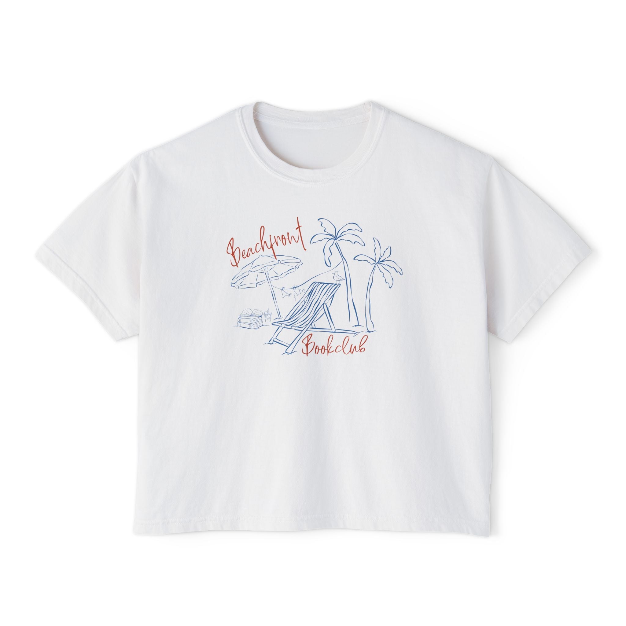 Beachfront Bookclub Boxy Tee