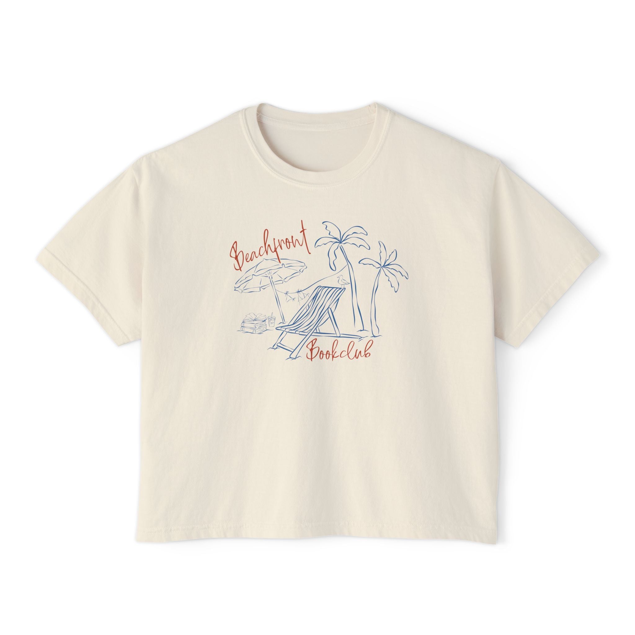 Beachfront Bookclub Boxy Tee