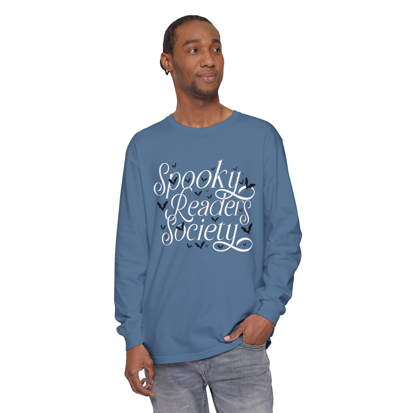 Spooky Readers Society Comfort Colors Long Sleeve T-Shirt