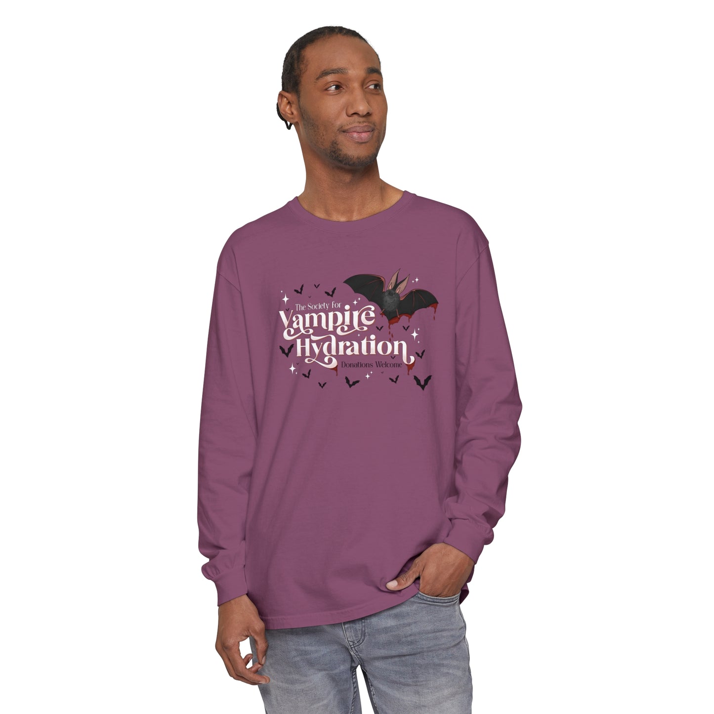 The Society for Vampire Hydration Comfort Colors Long Sleeve T-Shirt