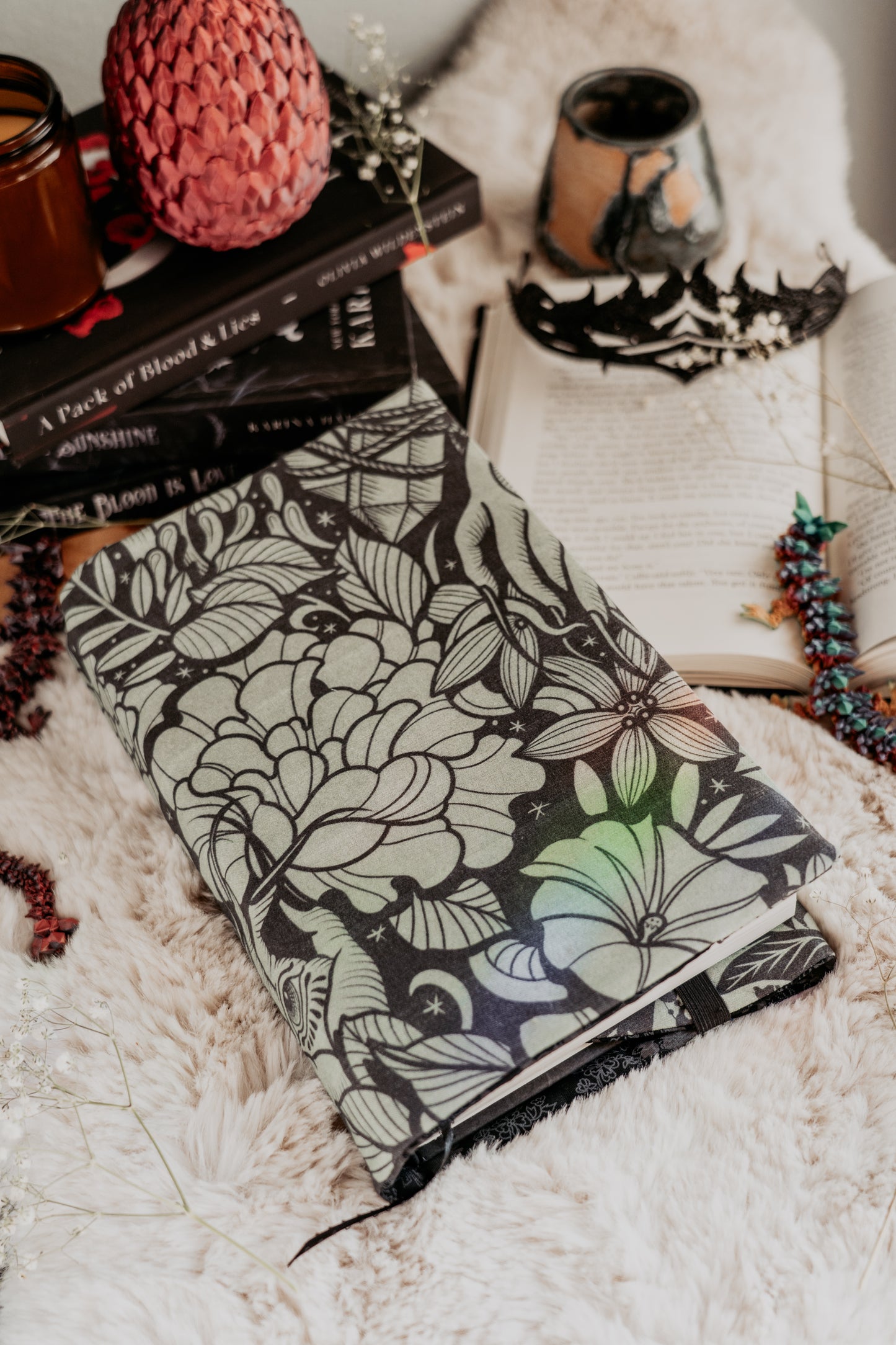 Autumn Florals - Adjustable Fabric Dust Jacket