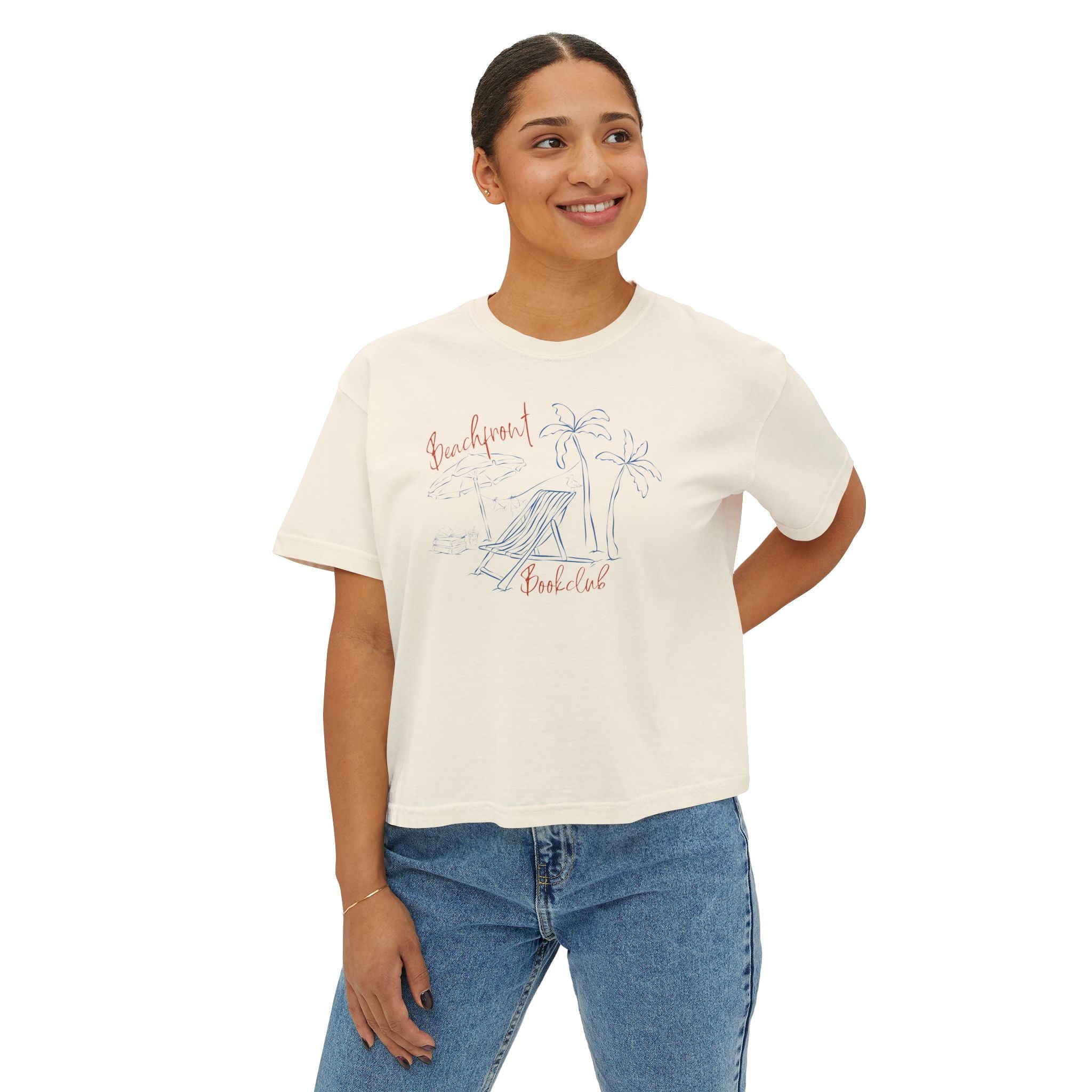Beachfront Bookclub Boxy Tee