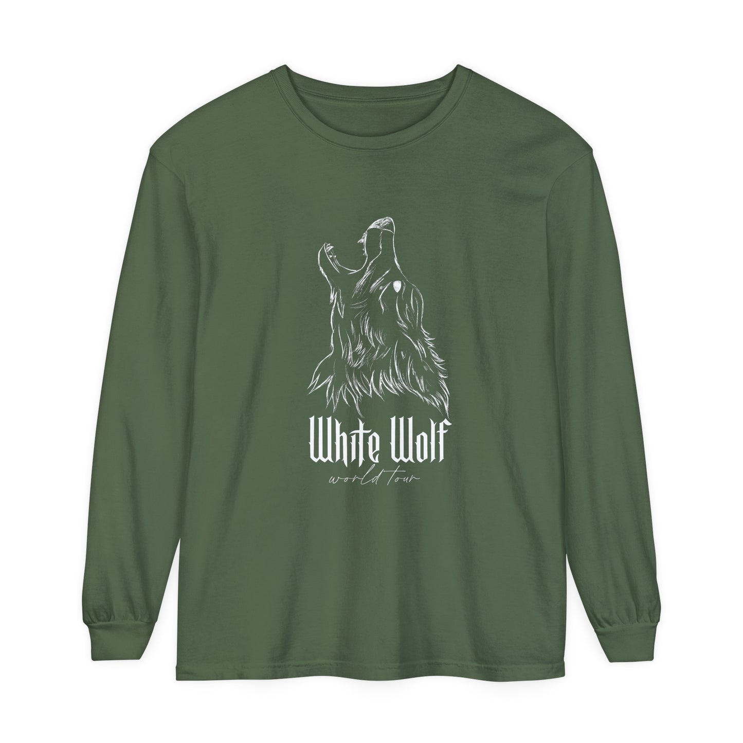 White Wolf World Tour Comfort Colors Long Sleeve T-Shirt