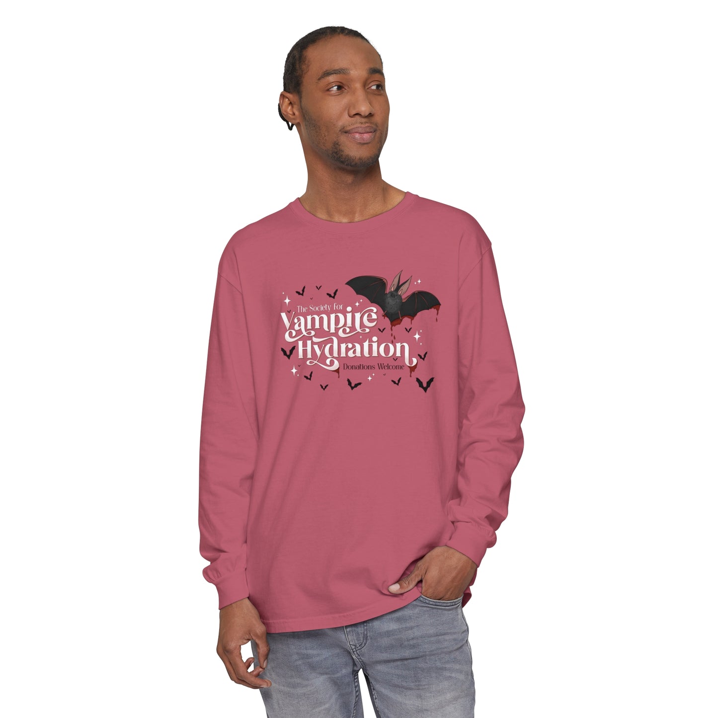 The Society for Vampire Hydration Comfort Colors Long Sleeve T-Shirt