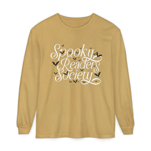 Spooky Readers Society Comfort Colors Long Sleeve T-Shirt