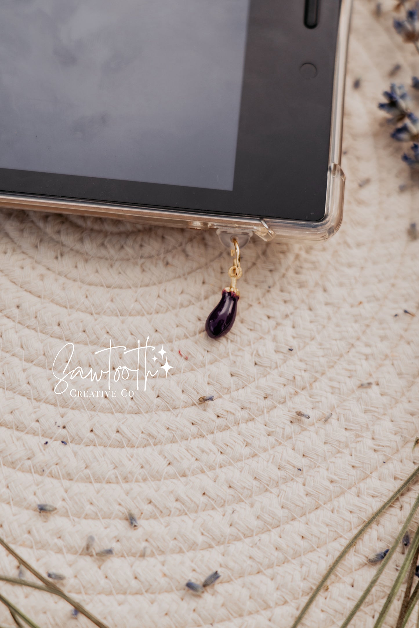 Eggplant Kindle Charm | Phone Charm