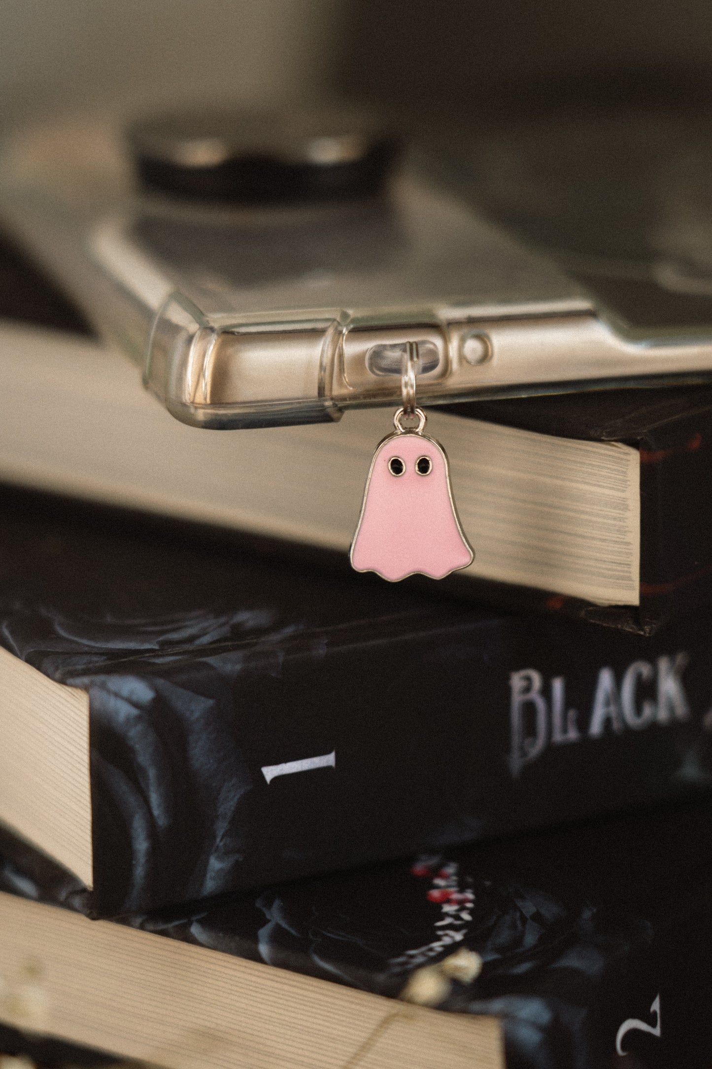 Pink Ghost Kindle Charm | Phone Charm