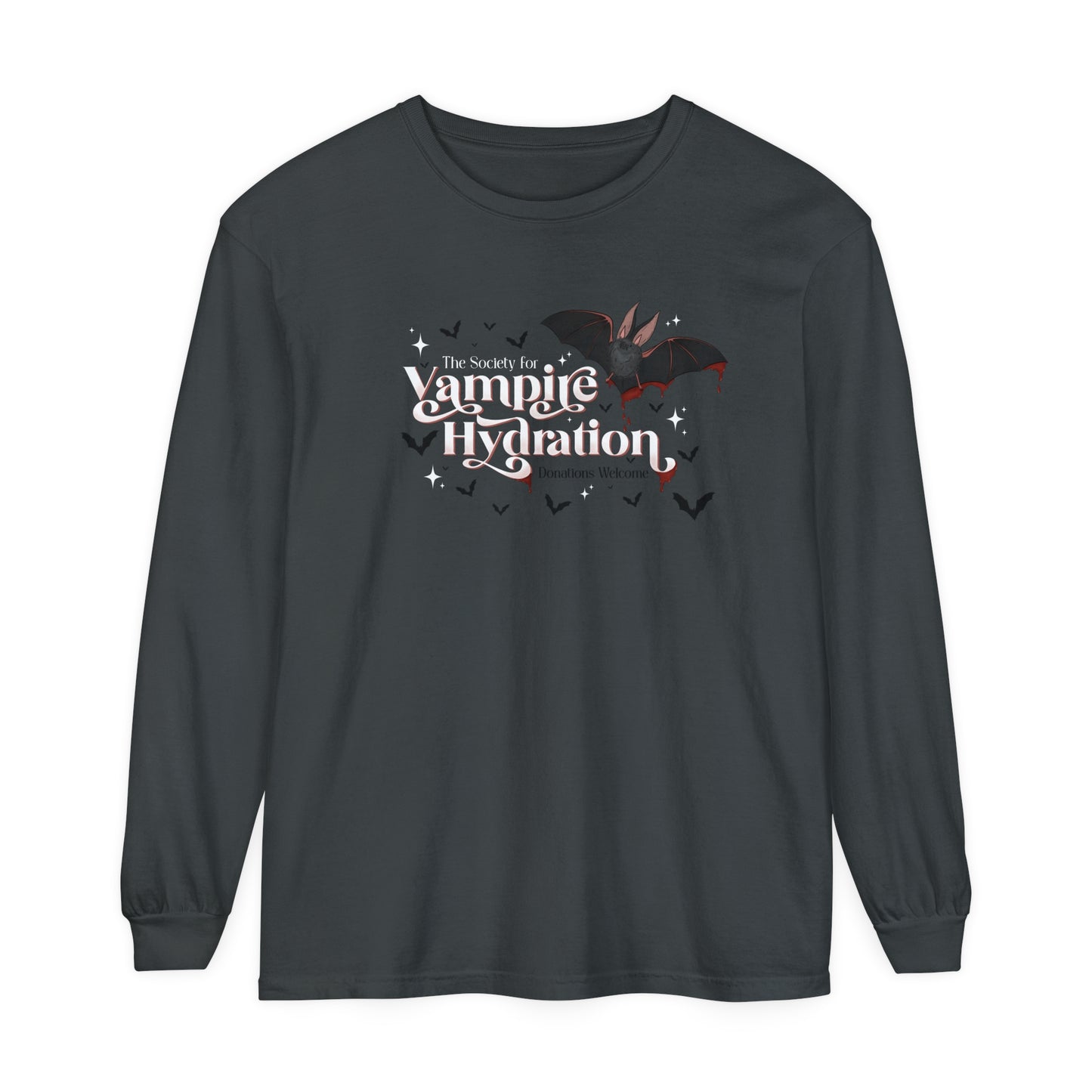 The Society for Vampire Hydration Comfort Colors Long Sleeve T-Shirt