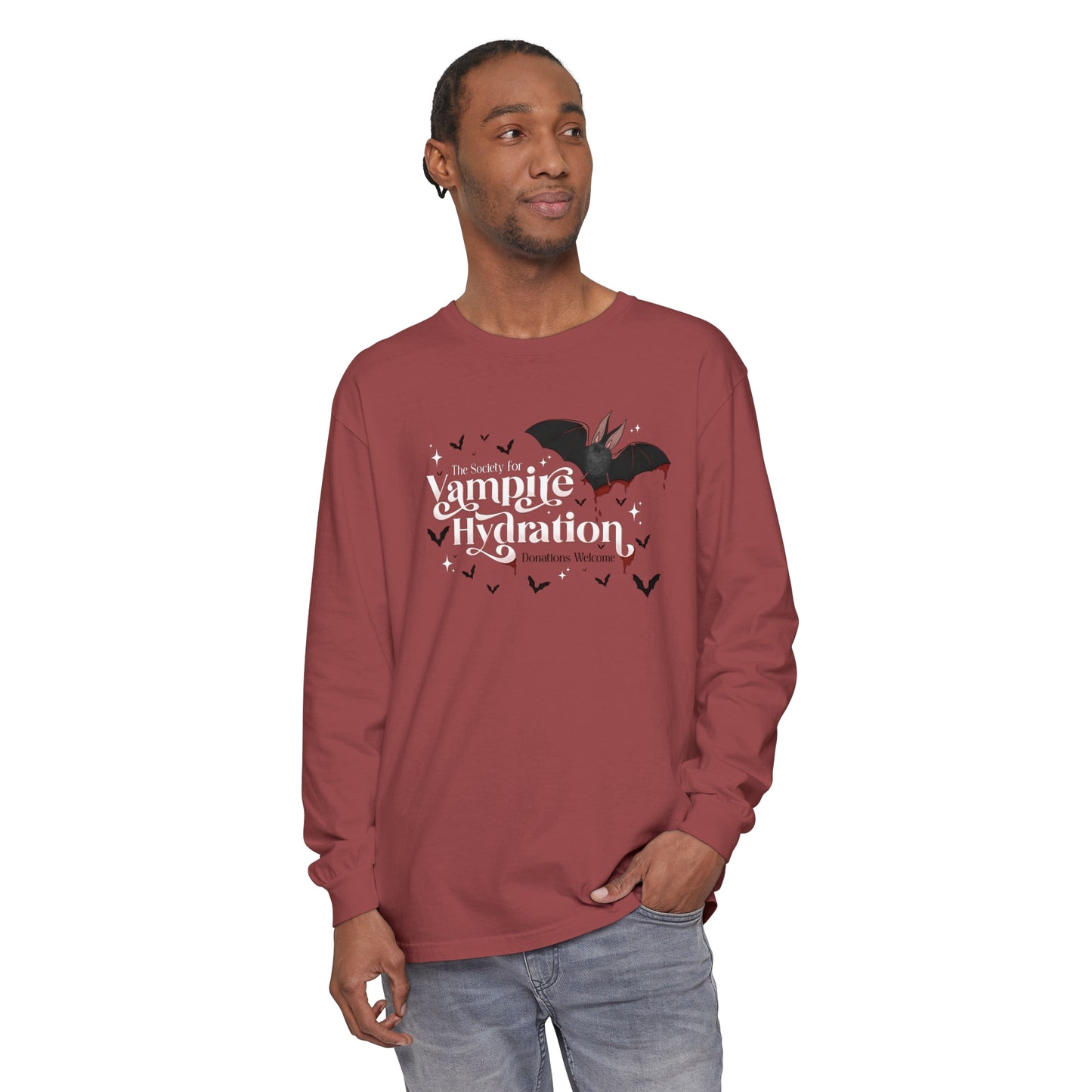 The Society for Vampire Hydration Comfort Colors Long Sleeve T-Shirt