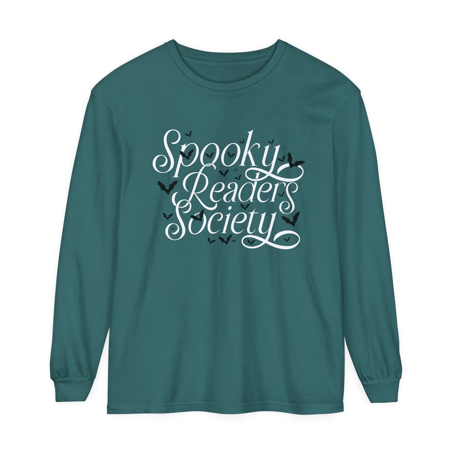 Spooky Readers Society Comfort Colors Long Sleeve T-Shirt