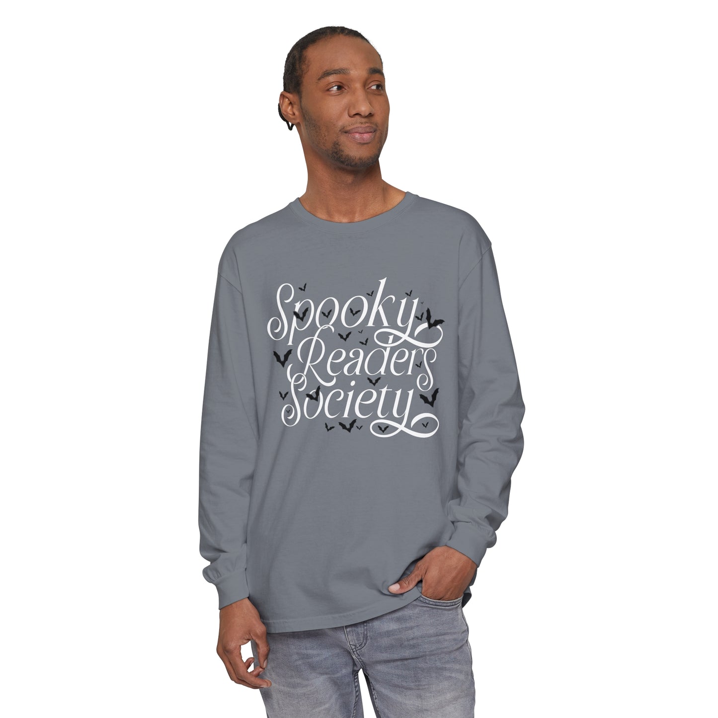 Spooky Readers Society Comfort Colors Long Sleeve T-Shirt