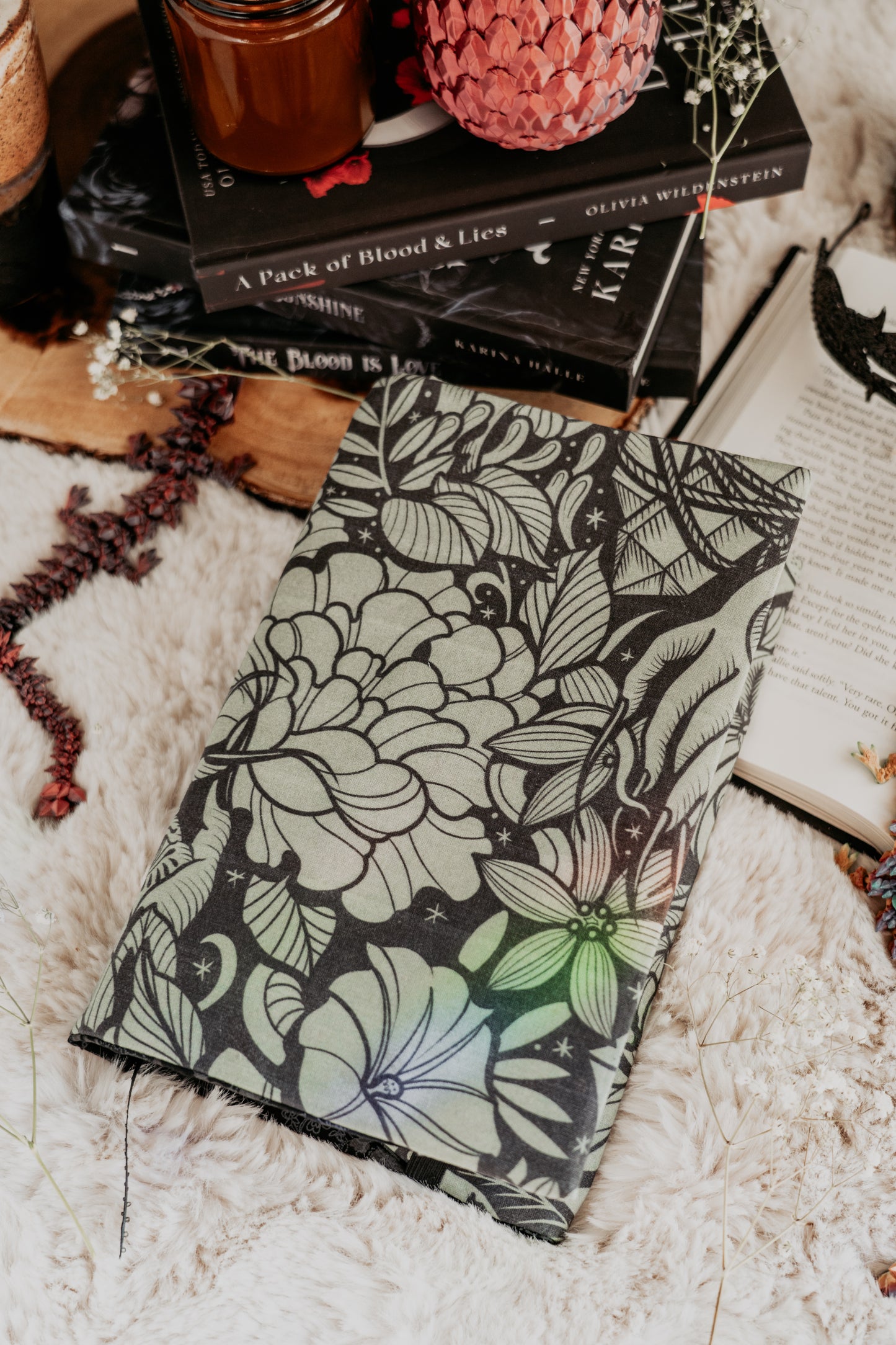 Autumn Florals - Adjustable Fabric Dust Jacket