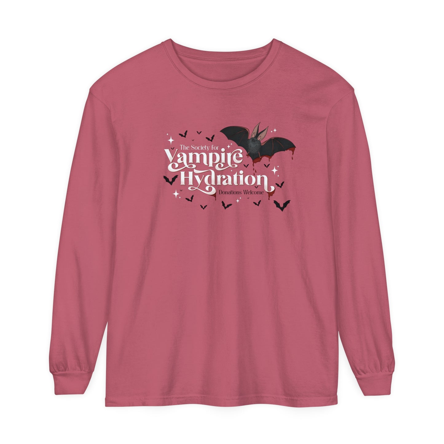 The Society for Vampire Hydration Comfort Colors Long Sleeve T-Shirt