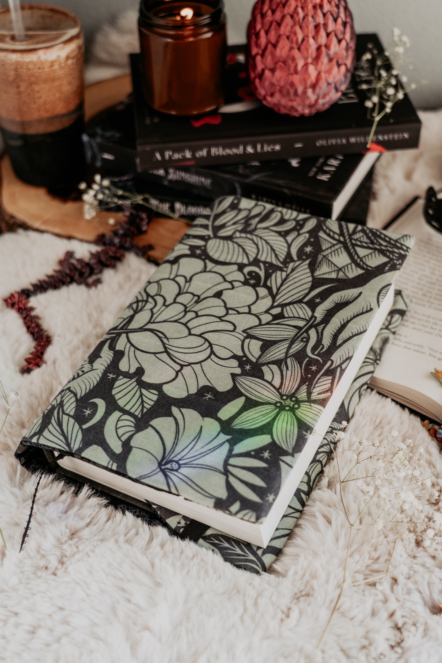 Autumn Florals - Adjustable Fabric Dust Jacket