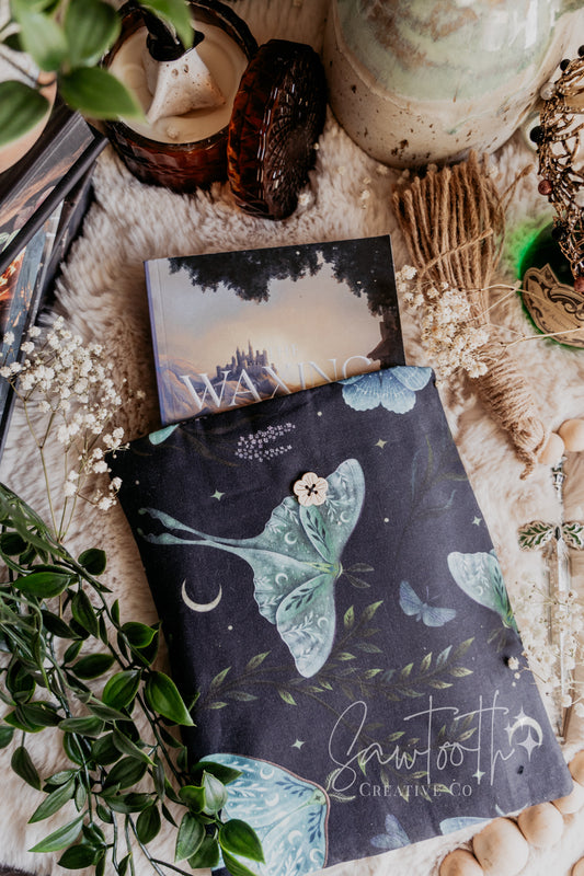 Lunar Moth - Fabric Booksleeve