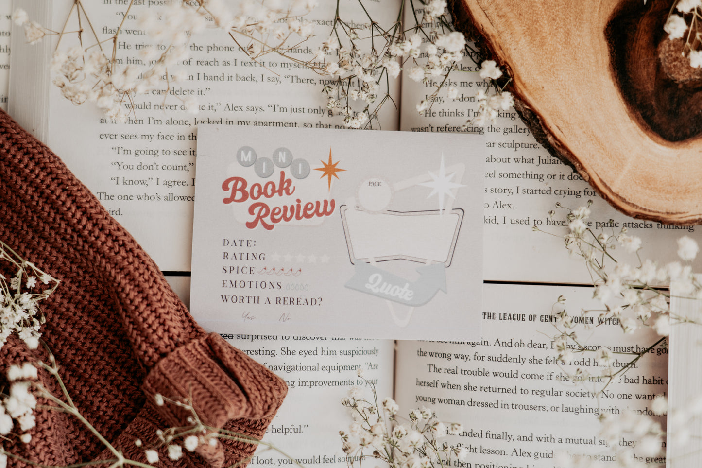 Mini Book Review Post-it’s