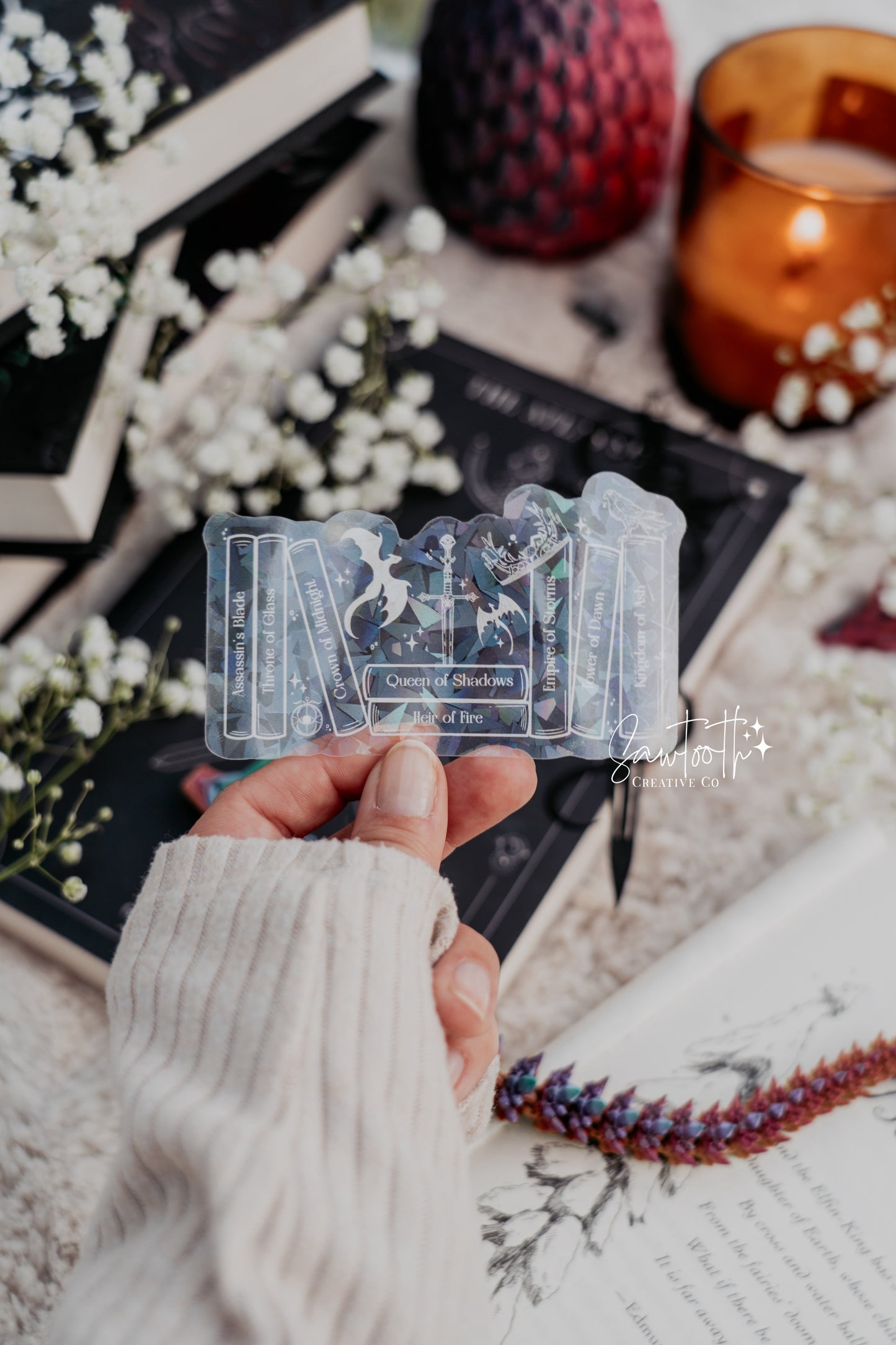 Throne of Glass Bookshelf Suncatcher