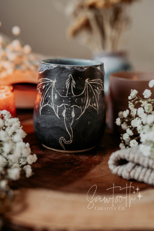 24k Gold Dragon Mug - Medium