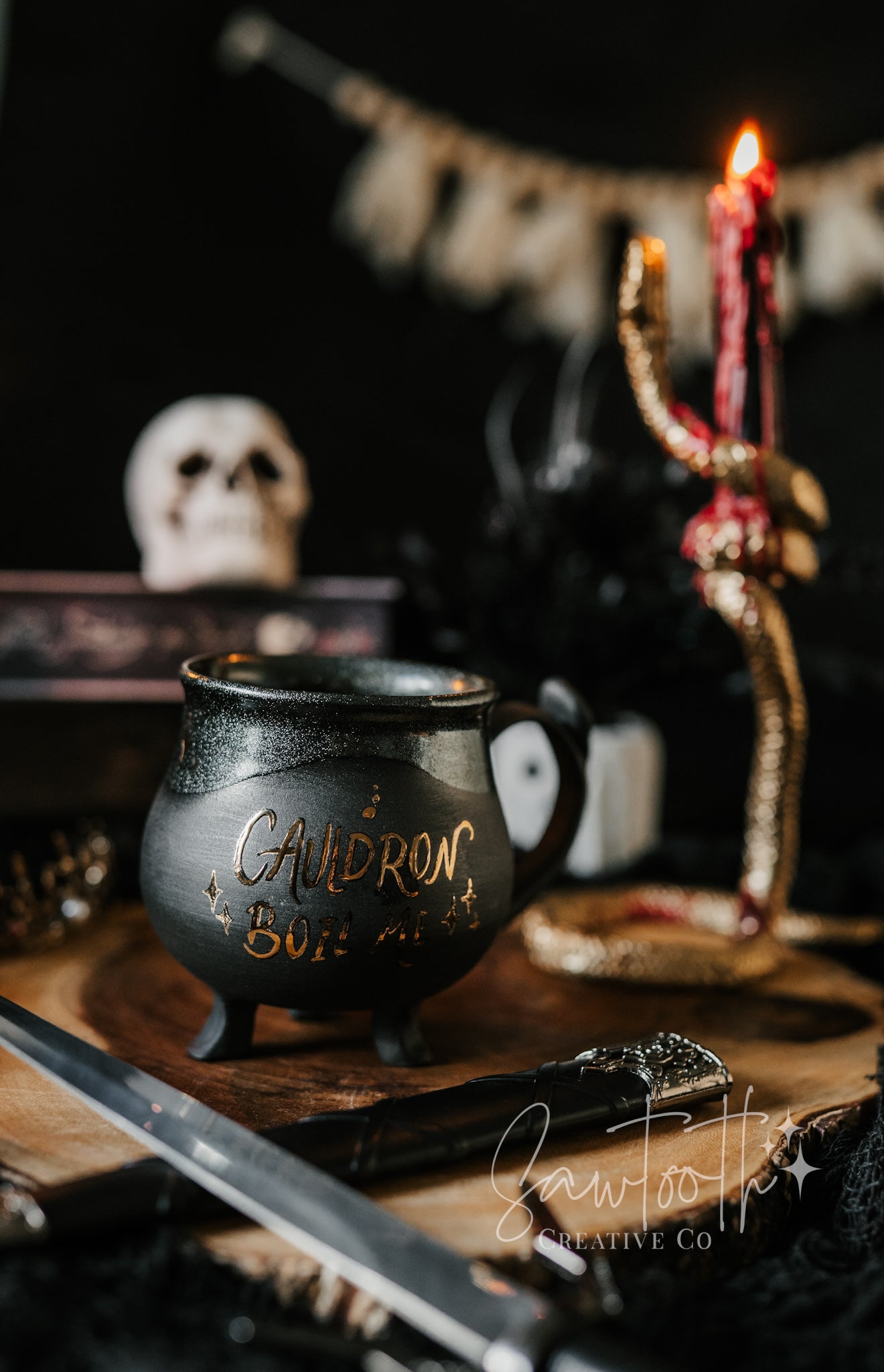 24k Gold Cauldron Mug - Medium