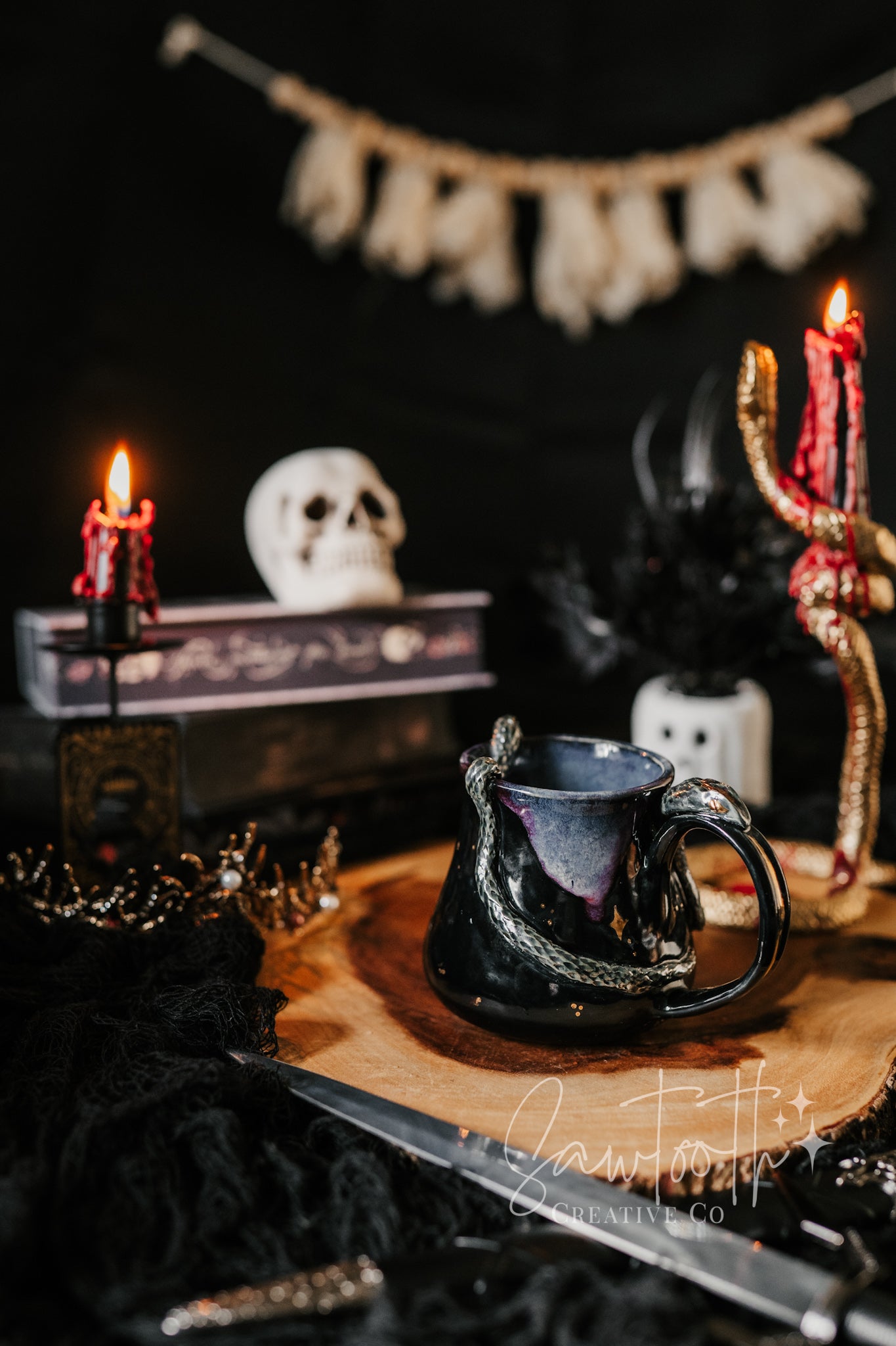 24k Gold Snake Mug - Large