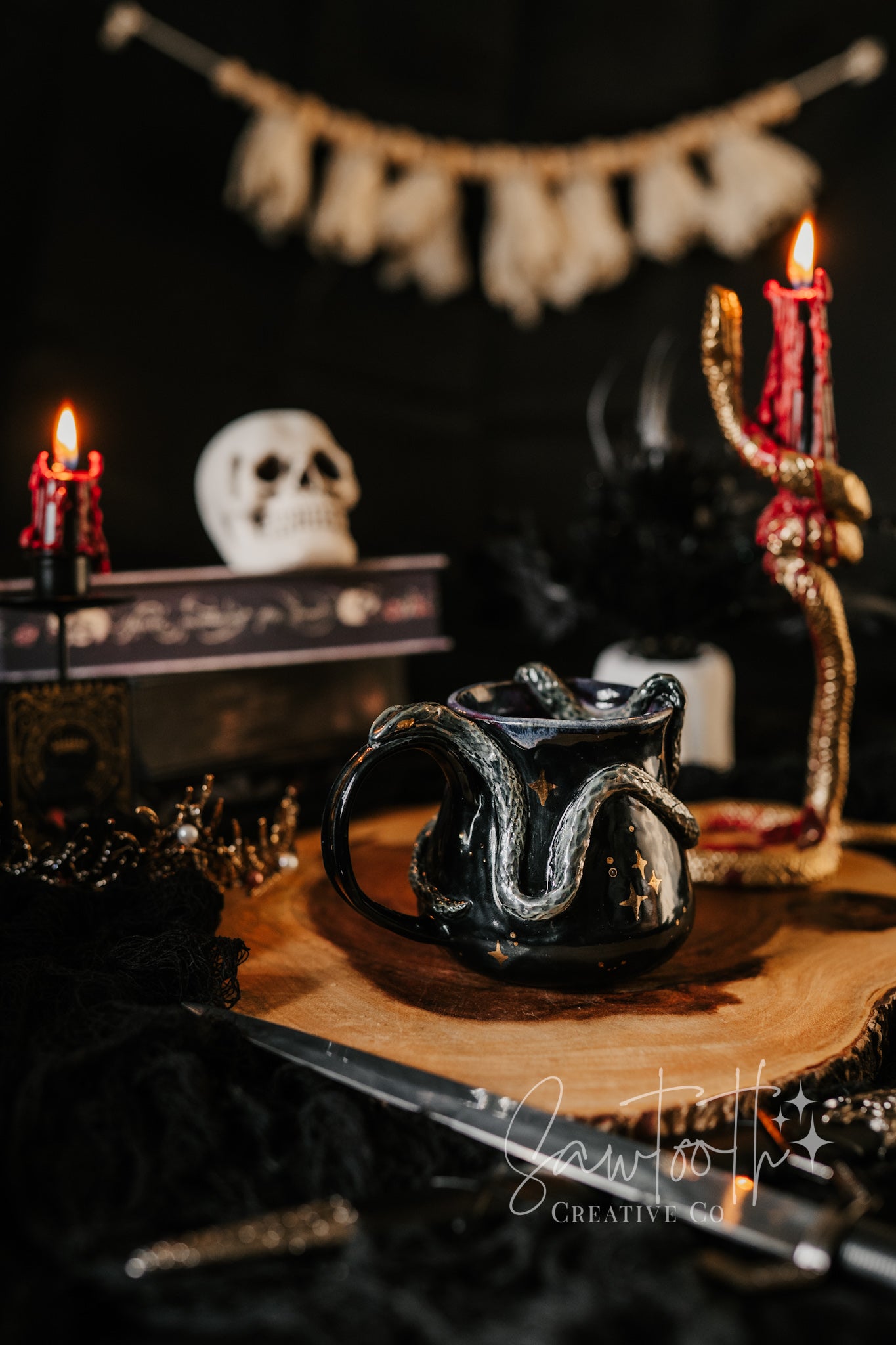 24k Gold Snake Mug - Large