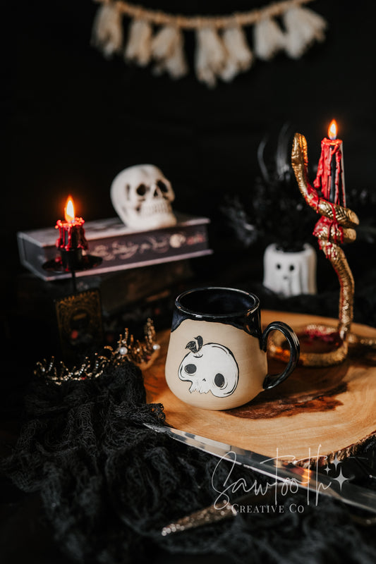 Kitty Witch/Skull Mug - Medium